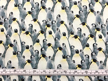 Charger l&#39;image dans la galerie, Penguins CD-1695 - White Fabric - 1/2 Meter - Cotton Fabric
