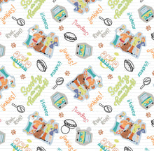 Charger l&#39;image dans la galerie, Scooby-Doo School Spirit Collection - SD School Trouble - White Fabric - 1/2 Meter - Cotton Fabric
