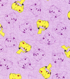 Pokemon Purple 73997 Robert Kaufman - 1/2 Meter - Cotton Fabric