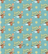 Charger l&#39;image dans la galerie, Scooby-Doo School Spirit Collection - SD Homework - Aqua Fabric - 1/2 Meter - Cotton Fabric
