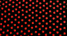 Charger l&#39;image dans la galerie, Back to School - Apples - Black Fabric - 1/2 Meter - Cotton Fabric
