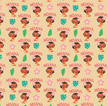 Load image into Gallery viewer, Moana Collection II - Toddler Moana - Cream Fabric - 1/2 Meter - Cotton Fabric
