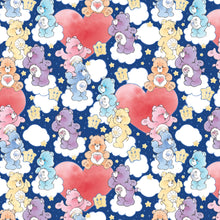 Load image into Gallery viewer, Care Bears - Sketch Art - Care Bears Hearts Navy Fabric - 1/2 Meter - Cotton Fabric
