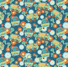 Charger l&#39;image dans la galerie, Scooby-Doo School Spirit Collection - SD Mystery Solving - Blue Fabric - 1/2 Meter - Cotton Fabric
