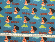 Load image into Gallery viewer, Moana Collection II - Daughter of the Sea - Blue Fabric - 1/2 Meter - Cotton Fabric
