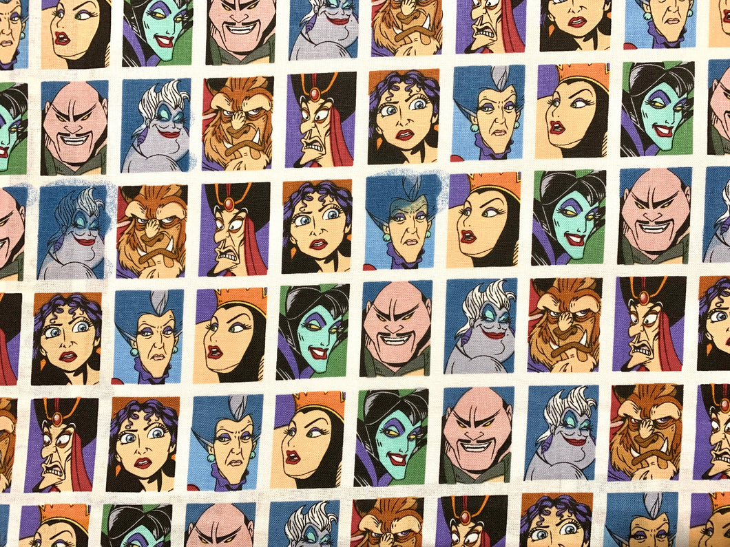 Villains Grid - Multi Fabric - 1/2 Meter - Cotton Fabric