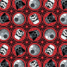 Charger l&#39;image dans la galerie, Star Wars Stain Glass - Red Fabric - 1/2 Meter - Cotton Fabric
