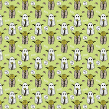 Charger l&#39;image dans la galerie, Character Halloween IV - Yoda Boo the Force - Green Fabric - 1/2 Meter - Cotton Fabric
