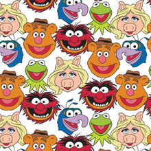 Charger l&#39;image dans la galerie, The Muppets Cast White Fabric - 1/2 Meter - Cotton Fabric
