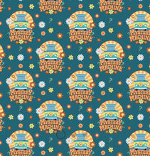 Load image into Gallery viewer, Scooby-Doo School Spirit Collection - SD School Mystery Machine - Blue Fabric - 1/2 Meter - Cotton Fabric
