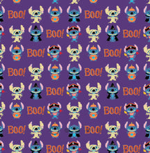 Charger l&#39;image dans la galerie, Character Halloween IV - Stitch Boo - Purple Fabric - 1/2 Meter - Cotton Fabric
