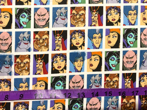 Villains Grid - Multi Fabric - 1/2 Meter - Cotton Fabric