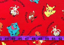 Charger l&#39;image dans la galerie, Pokemon Name 72015 Robert Kaufman - 1/2 Meter - Cotton Fabric
