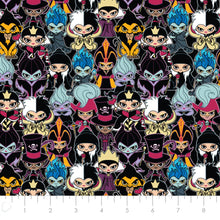 Charger l&#39;image dans la galerie, Disney Villains Kawaii Collection - Cute Villain Stack - Multi Fabric - 1/2 Meter - Cotton Fabric
