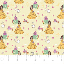 Charger l&#39;image dans la galerie, Disney Heart of a Princess Collection - Princess Belle - Yellow Fabric - 1/2 Meter - Cotton Fabric
