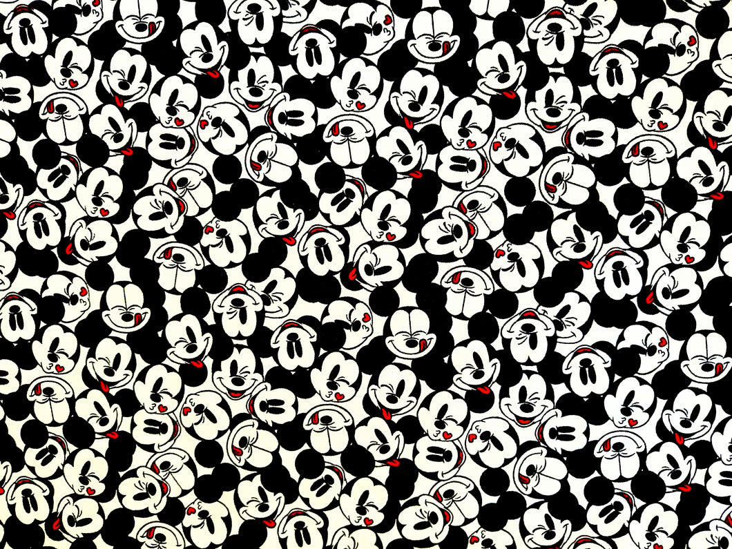 Mickey Mouse 85271001 White Fabric - 1/2 Meter - Cotton Fabric