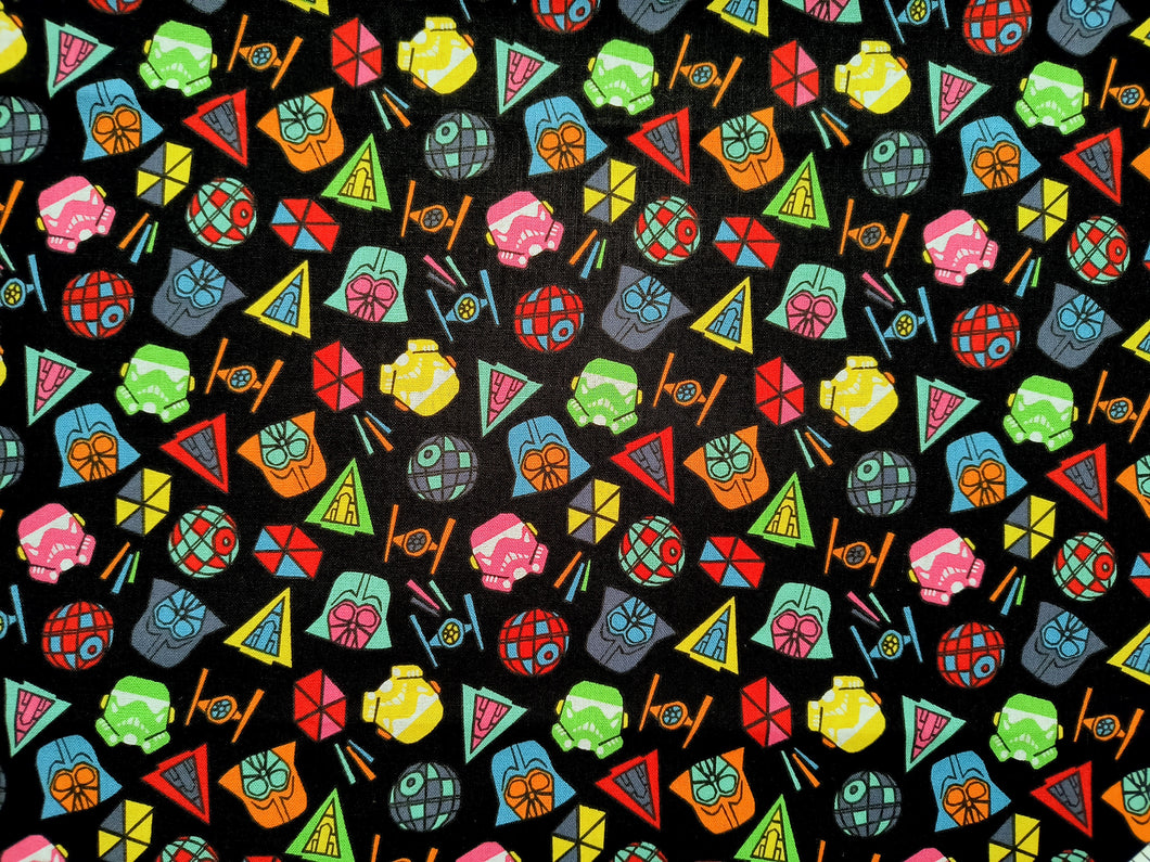 Star Wars 73011101JAS - Black Fabric - 1/2 Meter - Cotton Fabric