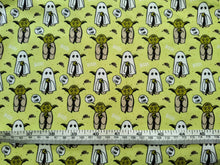 Charger l&#39;image dans la galerie, Character Halloween IV - Yoda Boo the Force - Green Fabric - 1/2 Meter - Cotton Fabric
