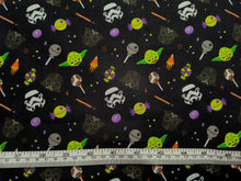 Charger l&#39;image dans la galerie, Character Halloween IV - Galactic Halloween Treats - Black Fabric - 1/2 Meter - Cotton Fabric
