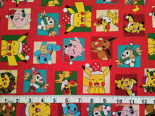 Charger l&#39;image dans la galerie, Holiday Pokemon Red - Robert Kaufman - 1/2 Meter - Cotton Fabric
