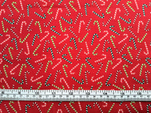 Charger l&#39;image dans la galerie, Candy Cane Red Fabric - 1/2 Meter - Cotton Fabric
