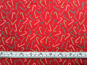 Candy Cane Red Fabric - 1/2 Meter - Cotton Fabric