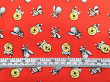 Charger l&#39;image dans la galerie, Character Winter Holiday II - Winnie the Pooh - Red Fabric - 1/2 Meter - Cotton Fabric
