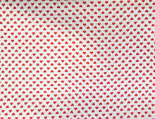 Charger l&#39;image dans la galerie, Hearts - White/Red Fabric - 1/2 Meter - Cotton Fabric
