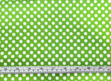 Charger l&#39;image dans la galerie, Mixology Green/White Dots Fabric - 1/2 Meter - Cotton Fabric
