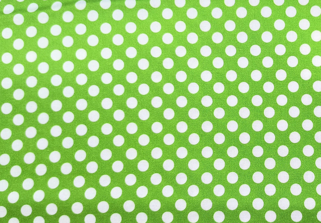 Mixology Green/White Dots Fabric - 1/2 Meter - Cotton Fabric