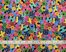 Charger l&#39;image dans la galerie, Alphabet Letters - Multi Fabric - 1/2 Meter - Cotton Fabric
