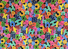 Charger l&#39;image dans la galerie, Alphabet Letters - Multi Fabric - 1/2 Meter - Cotton Fabric
