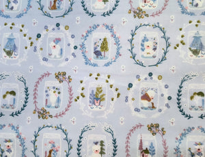 Winter Days Light Blue Flannel Fabric - 1/2 Meter