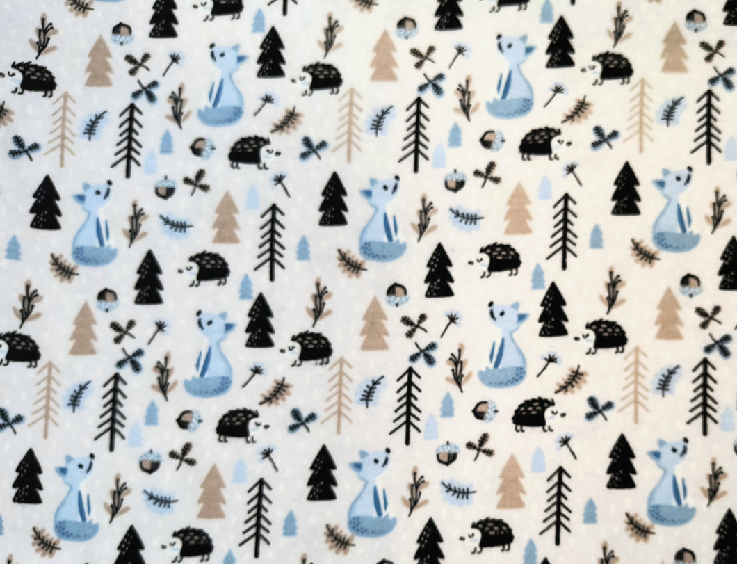 Baby Woodland Boys Flannel Fabric - 1/2 Meter