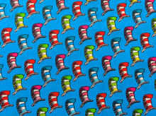 Charger l&#39;image dans la galerie, Dr. Seuss - Express Yourself #21476 - Blue Fabric - 1/2 Meter - Cotton Fabric
