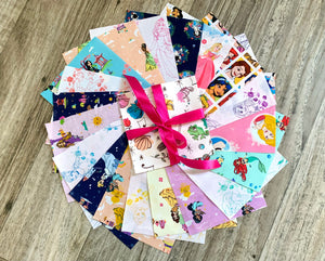 Disney Princess 5” Squares - 20pcs - Cotton Fabric