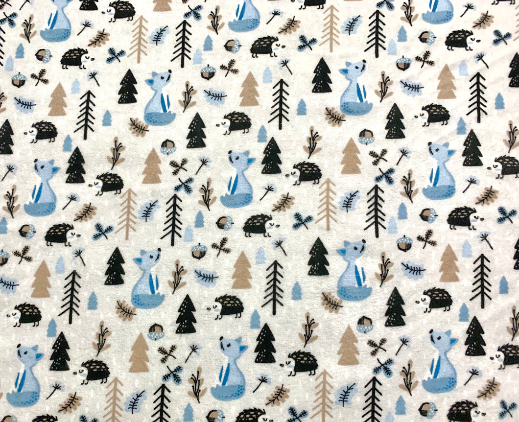 Baby Woodland Boys Flannel Fabric - 1/2 Meter