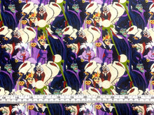 Load image into Gallery viewer, Disney Villains Mayhem Collection - Party  Of Villains - Multi Fabric - 1/2 Meter - Cotton Fabric
