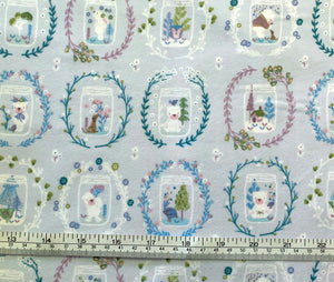 Winter Days Light Blue Flannel Fabric - 1/2 Meter