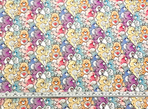 Care Bears - Sketch Art - Care Bears Packed Multi Fabric - 1/2 Meter - Cotton Fabric