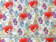 Charger l&#39;image dans la galerie, Care Bears - Sketch Art - Care Bears Hearts Light Yellow Fabric - 1/2 Meter - Cotton Fabric
