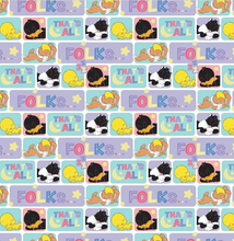 Load image into Gallery viewer, Character Nursery - Looney Tunes Sleepy Tunes - White Fabric - 1/2 Meter - Cotton Fabric
