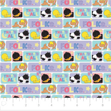 Charger l&#39;image dans la galerie, Character Nursery - Looney Tunes Sleepy Tunes - White Fabric - 1/2 Meter - Cotton Fabric
