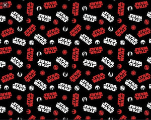 Star Wars 73090221 - Black Fabric - 1/2 Meter - Cotton Fabric