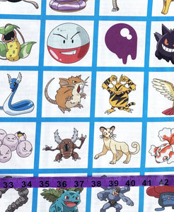 Pokemon White Robert Kaufman - 1/2 Meter - Cotton Fabric