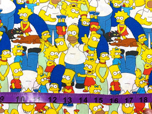 The Simpsons Multi Fabric - 1/2 Meter - Cotton Fabric