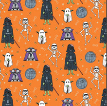 Charger l&#39;image dans la galerie, Character Halloween III - Ghost Crew - Orange Fabric - 1/2 Meter - Cotton Fabric
