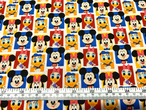 Disney - The Day of the Little World Collection - M&M and Friends - White Fabric - 1/2 Meter - Cotton Fabric