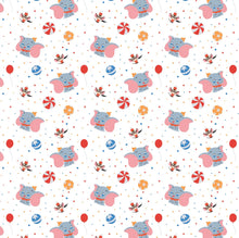 Load image into Gallery viewer, Disney - The Day of the Little World Collection - Circus Act - White Fabric - 1/2 Meter - Cotton Fabric
