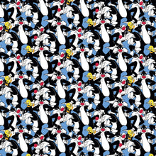 Load image into Gallery viewer, Looney Tunes II - Looney Tunes Sylvester &amp; Tweety Fabric - 1/2 Meter - Cotton Fabric
